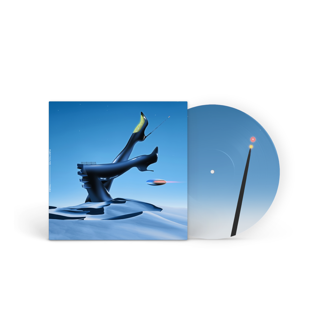 Flight Facilities 'Trouble / 7" Picture Disk Vinyl & UFO Sightings White Long Sleeve Bundle