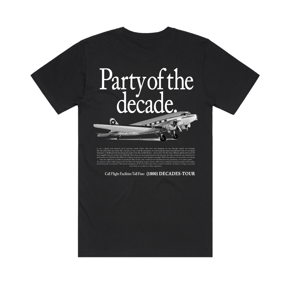 Party Of The Decades / Black T-Shirt